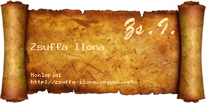 Zsuffa Ilona névjegykártya